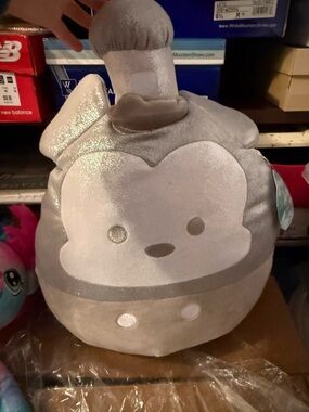 Disney Gray Sparkle Squishmallows Plush
